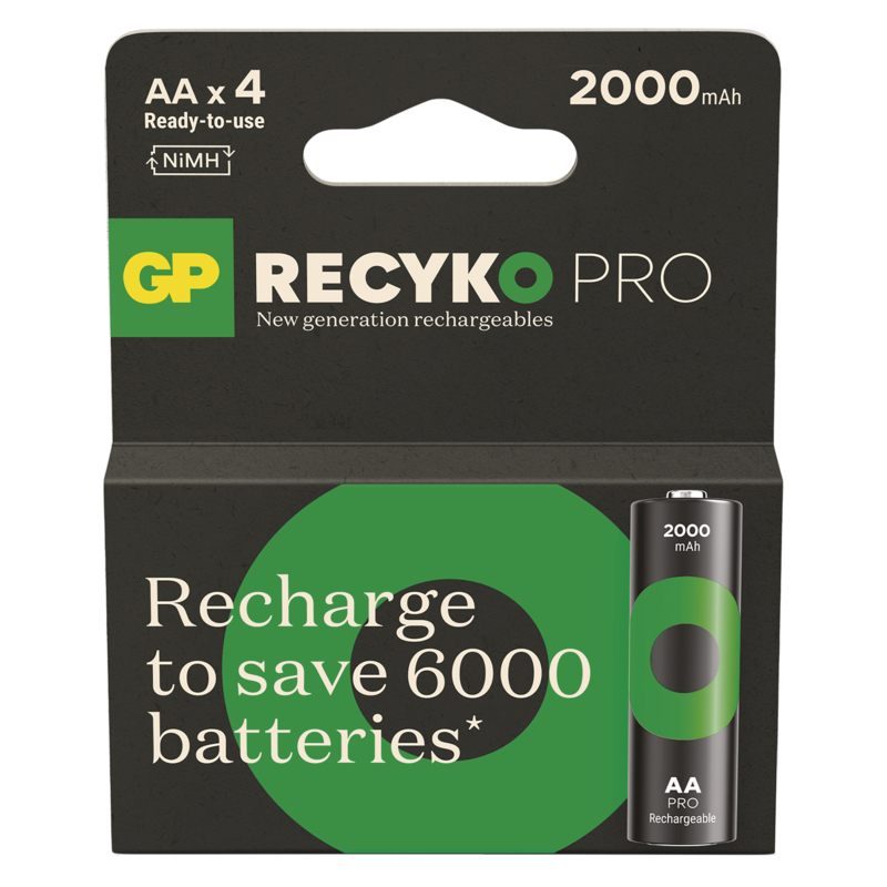 GP Nabíjací bat. ReCyko Pro AA (HR6) 2000mAh - 4ks 