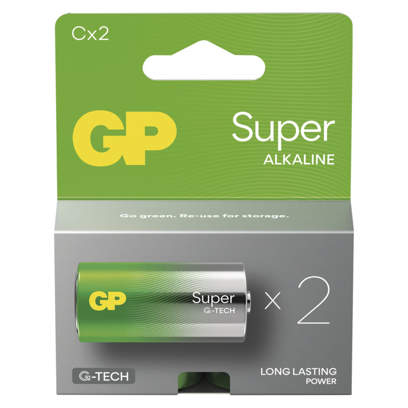 GP Alkalická batéria SUPER C (LR14) - 2ks 