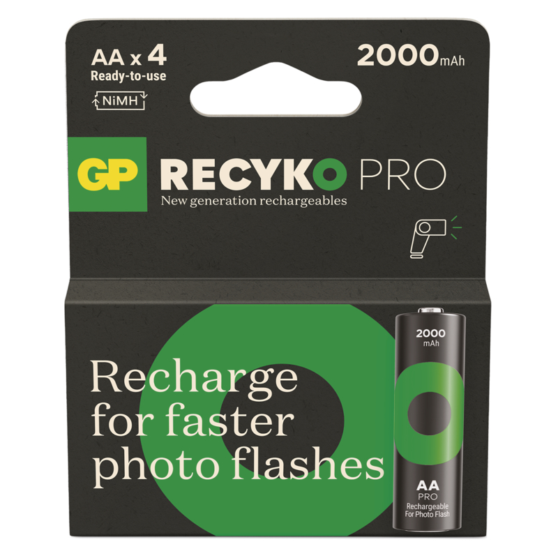 GP Nabíjací ReCyko Pro Photo Flash AA 2000mAh-4ks 