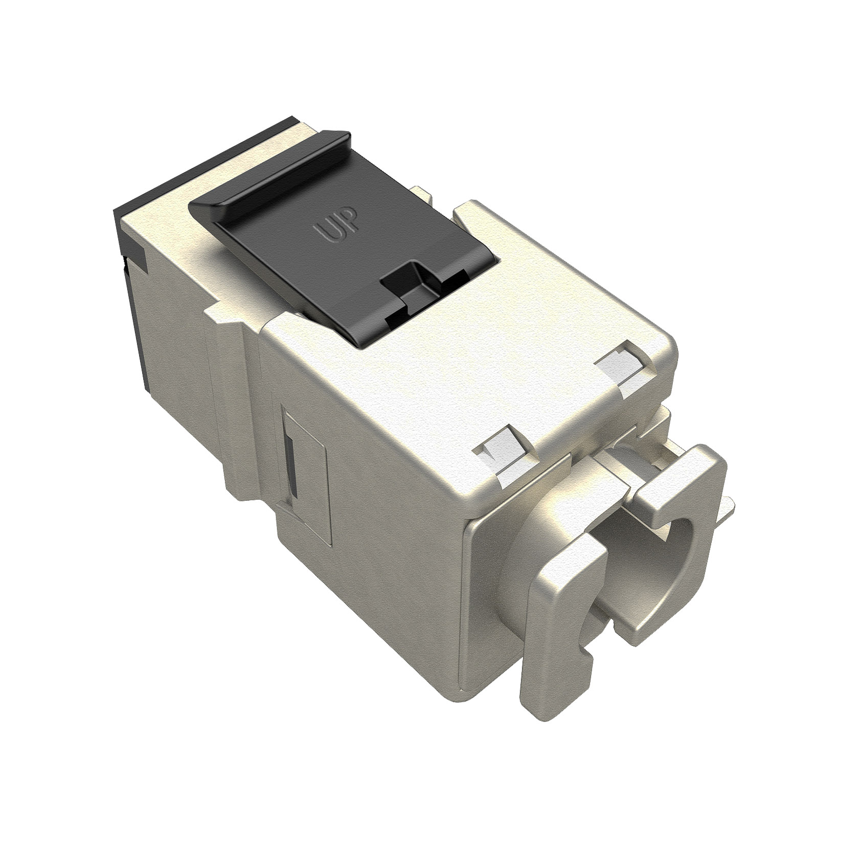 Rychlozařezávací keystone Solarix CAT6A STP SXKJ-10G-STP-BK-NA Component Level a 4PPoE certifikace 