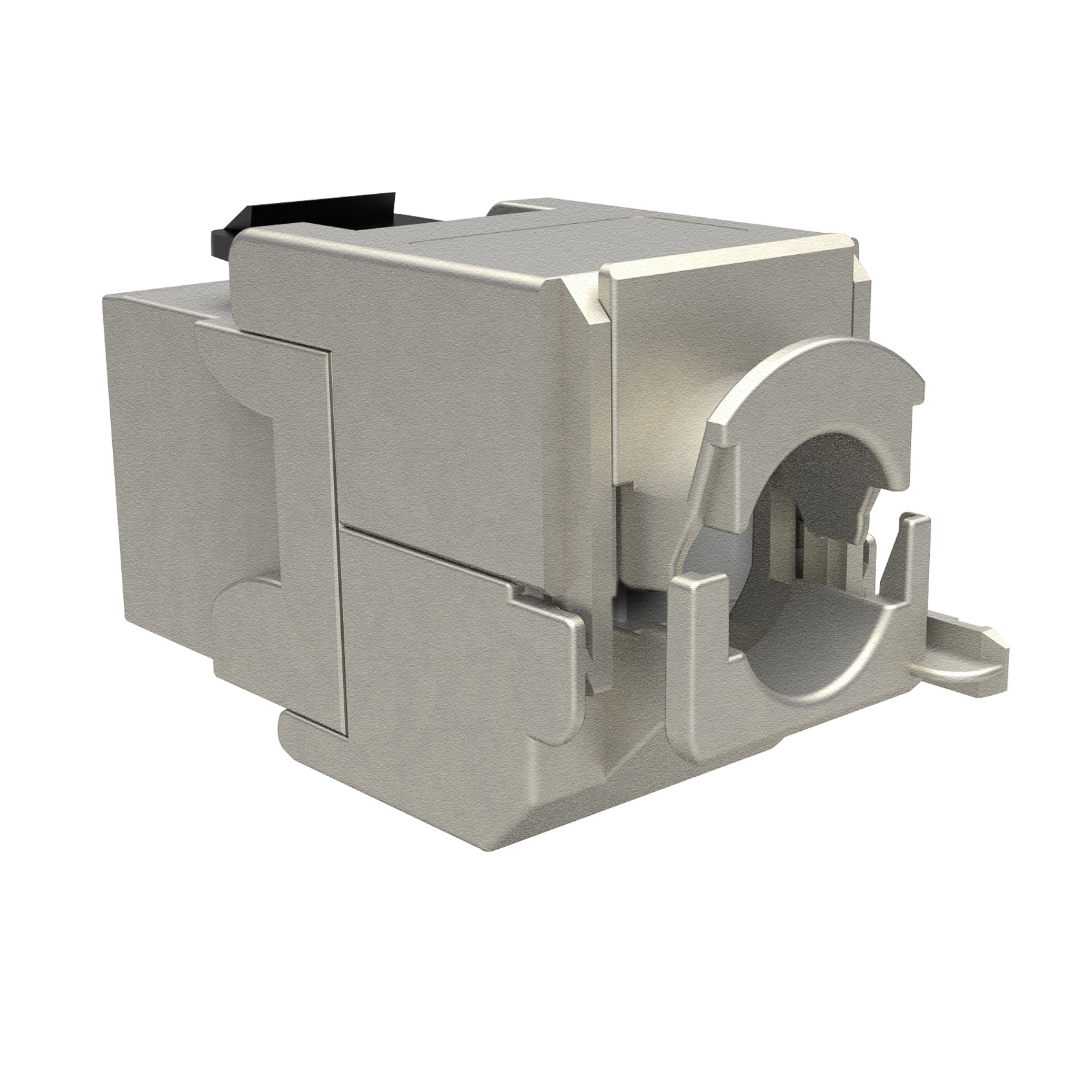 Samorezný keystone Solarix CAT6A STP RJ45 SXKJ-10G-STP-BK-SA Component Level a 4PPoE certifikácia 