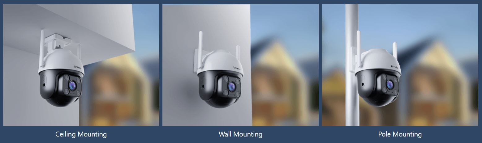 Tenda CH3-WCA - Vonkajšia otočná IP65 Wi-Fi FullHD kamera, nočná LED, audio, detekcia pohybu, CZ app 