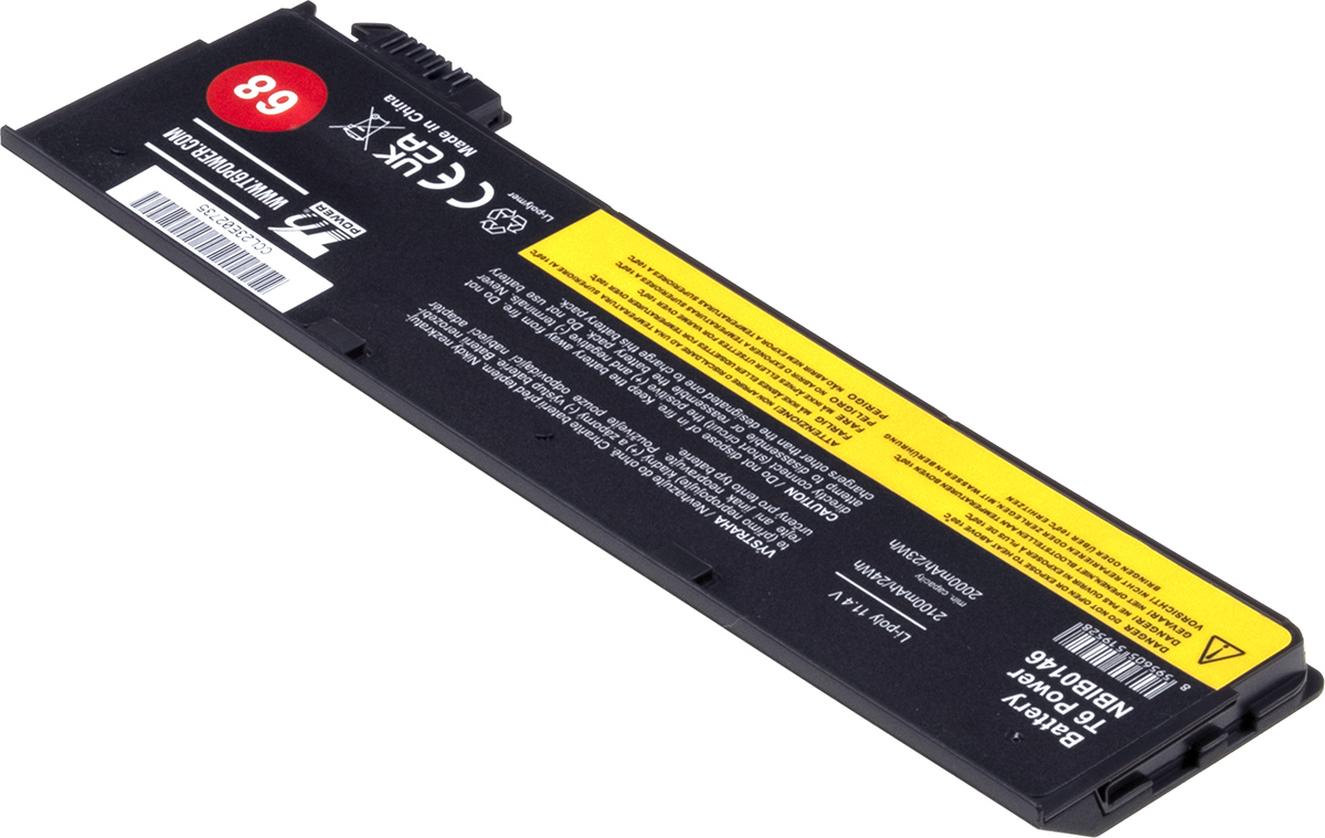 Batéria T6 Power pre Lenovo ThinkPad T440s, T450s, T460p, T470p, T550, 68, 2100mAh, 24Wh, 3cell 