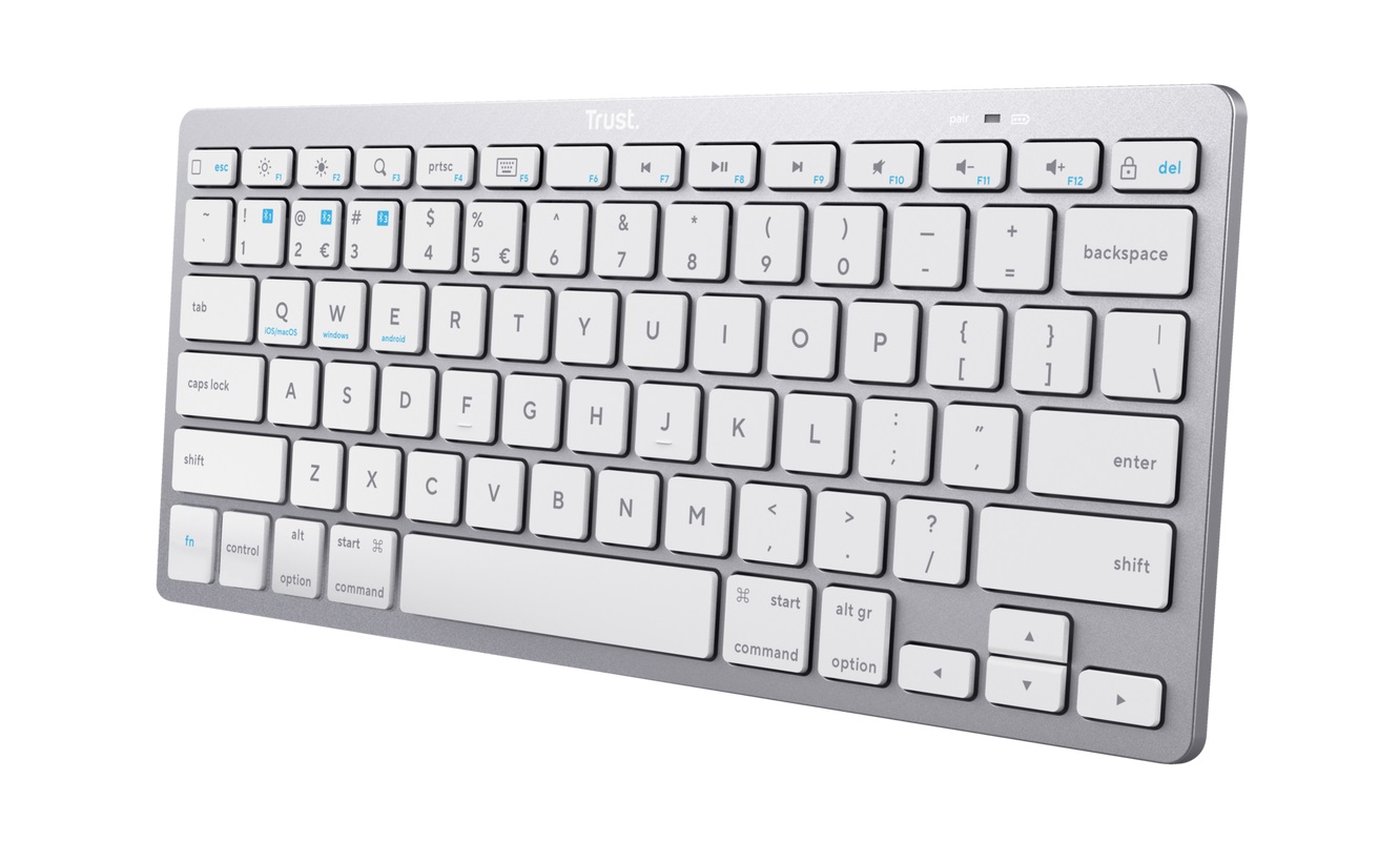 TRUST/ Bezdrôtová Bluetooth/ CZ- SK layout/ Strieborná 