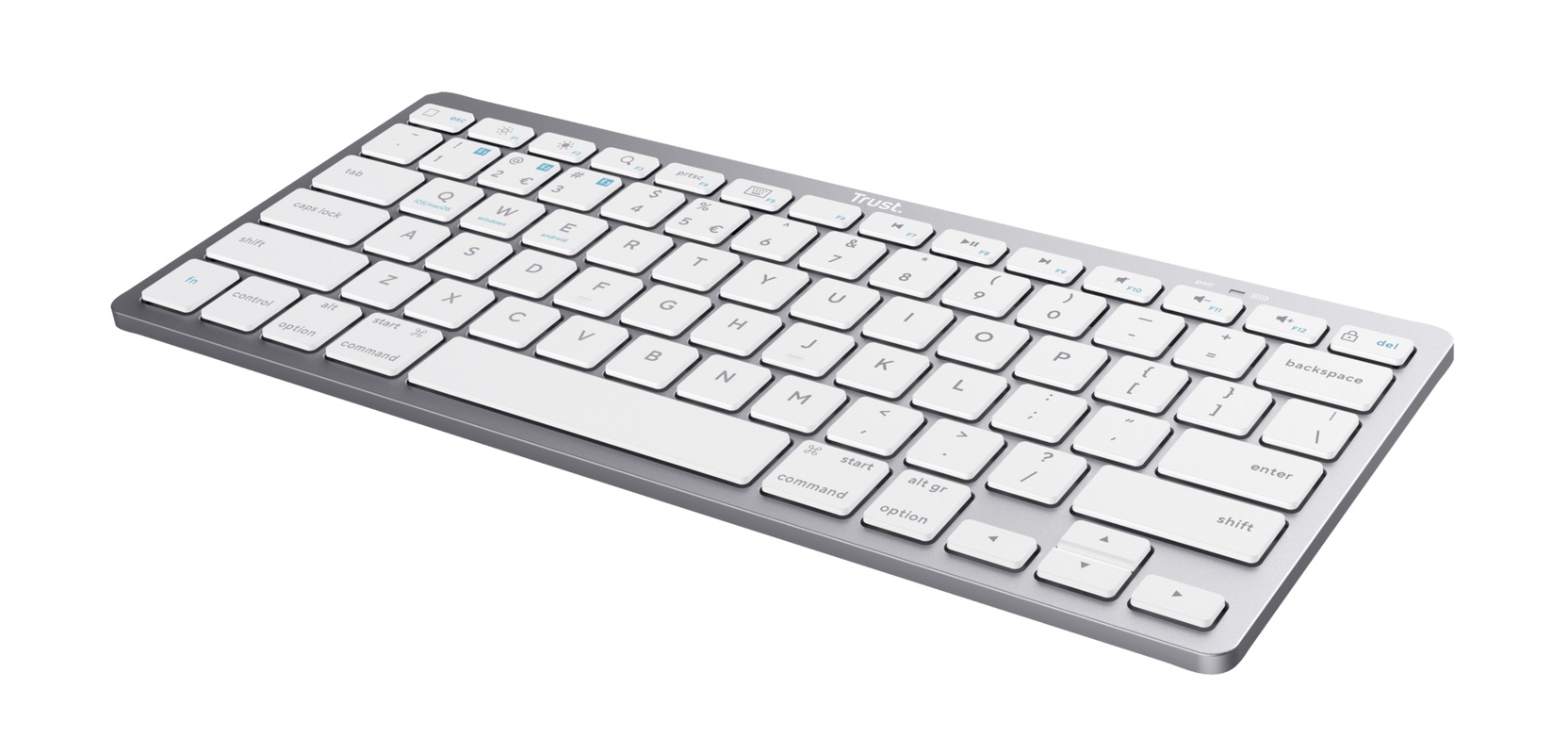 TRUST/ Bezdrôtová Bluetooth/ CZ- SK layout/ Strieborná 