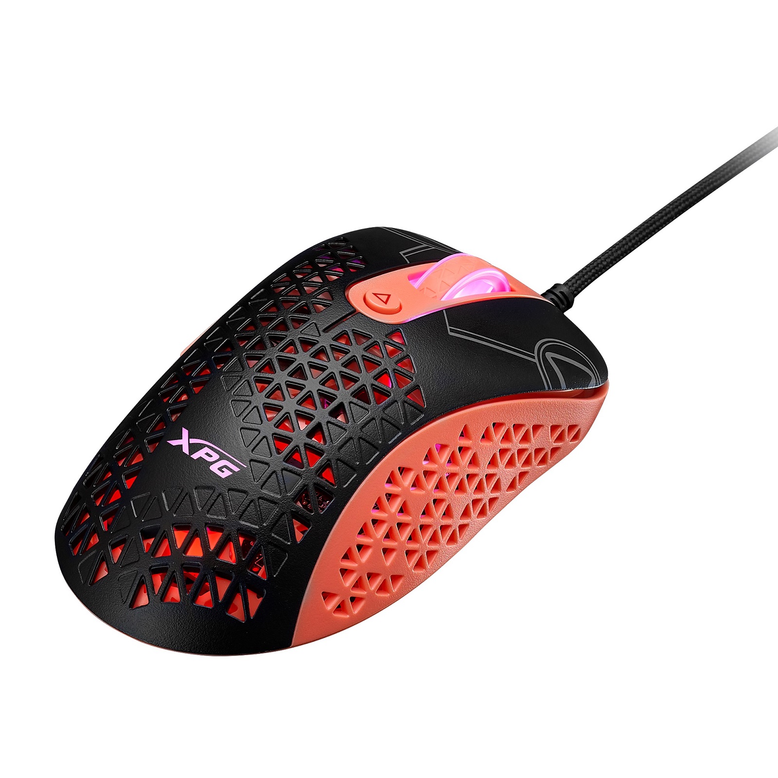 Adata XPG Slingshot Mera Edition/ Herná/ Optická/ Pre pravákov/ 12 000 DPI/ Drôtová USB/ Čierna-oranžová 