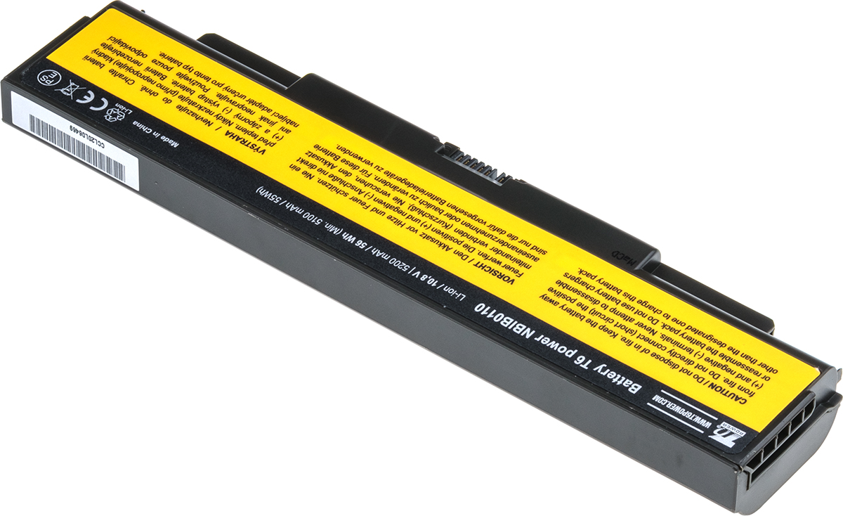 Batéria T6 Power Lenovo ThinkPad T440p, T540p, W540, L440, L540 séria, 5200mAh, 56Wh, 6cell 