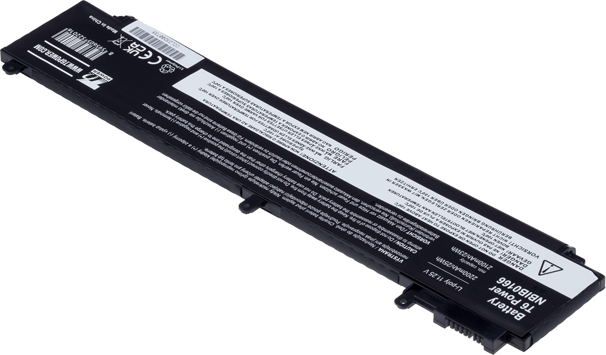 Batéria T6 Power pre Lenovo ThinkPad T460s, T470s, 2200mAh, 25Wh, 3cell, Li-Pol 