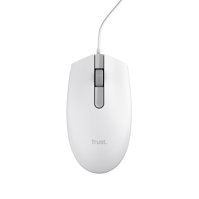 Trust TM-101W/ Kancelárska/ Optická/ 1 200 DPI/ Drôtová USB/ Biela