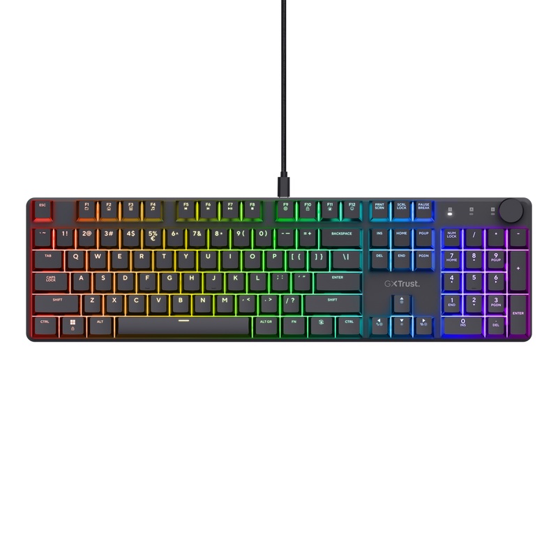 Trust Gaming GXT 866 Torix/ Drôtová USB/ US layout/ Čierna