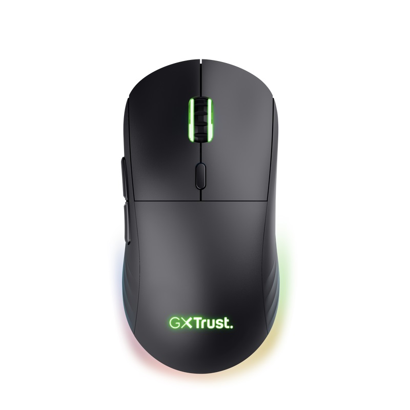 Trust GXT 927 REDEX+/ Herná/ Laserová/ Pre pravákov/ 25 600 DPI/ Drôtová+bezdrôtová/ Čierna