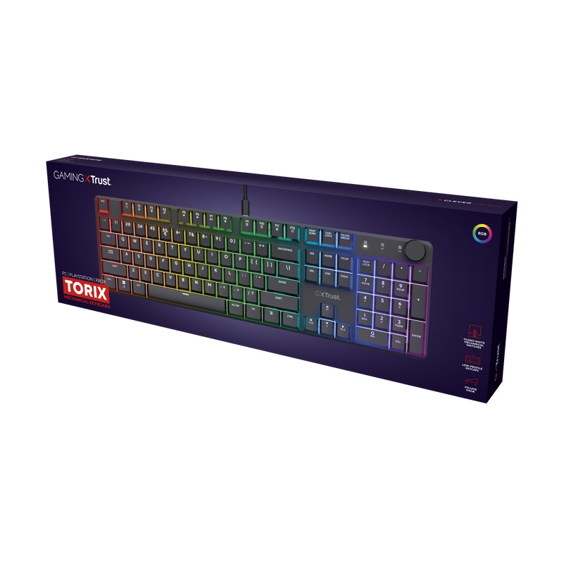 Trust Gaming GXT 866 Torix/ Drôtová USB/ US layout/ Čierna 