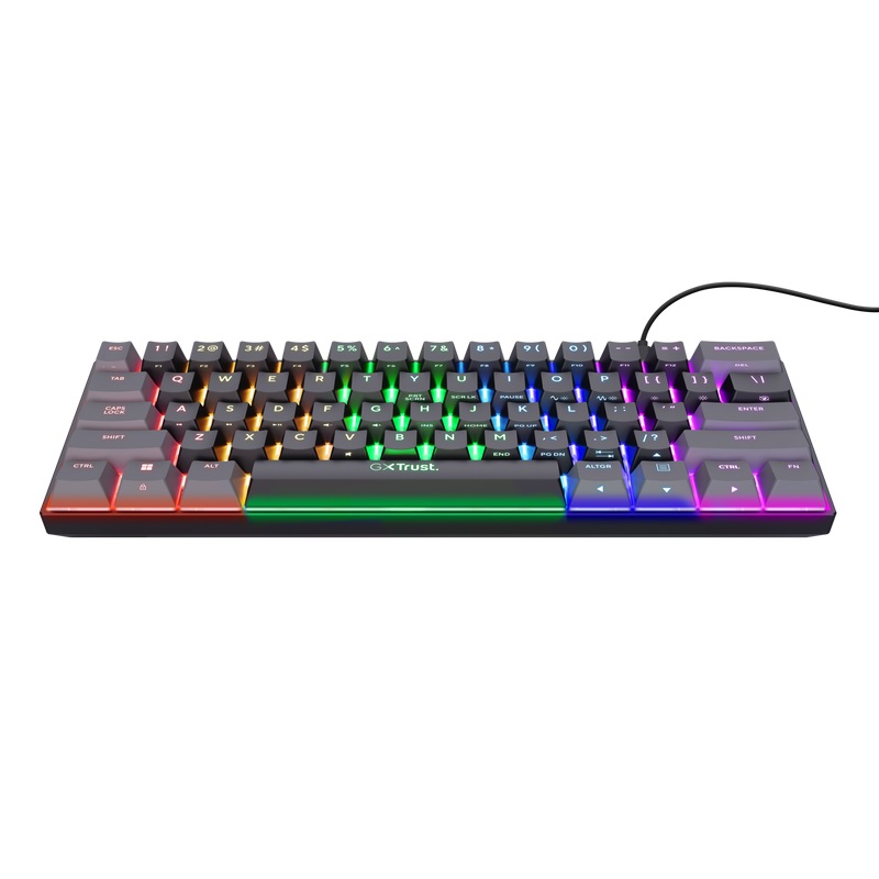 Trust Gaming GXT 867 Acira/ Drôtová USB/ US layout/ Čierna 