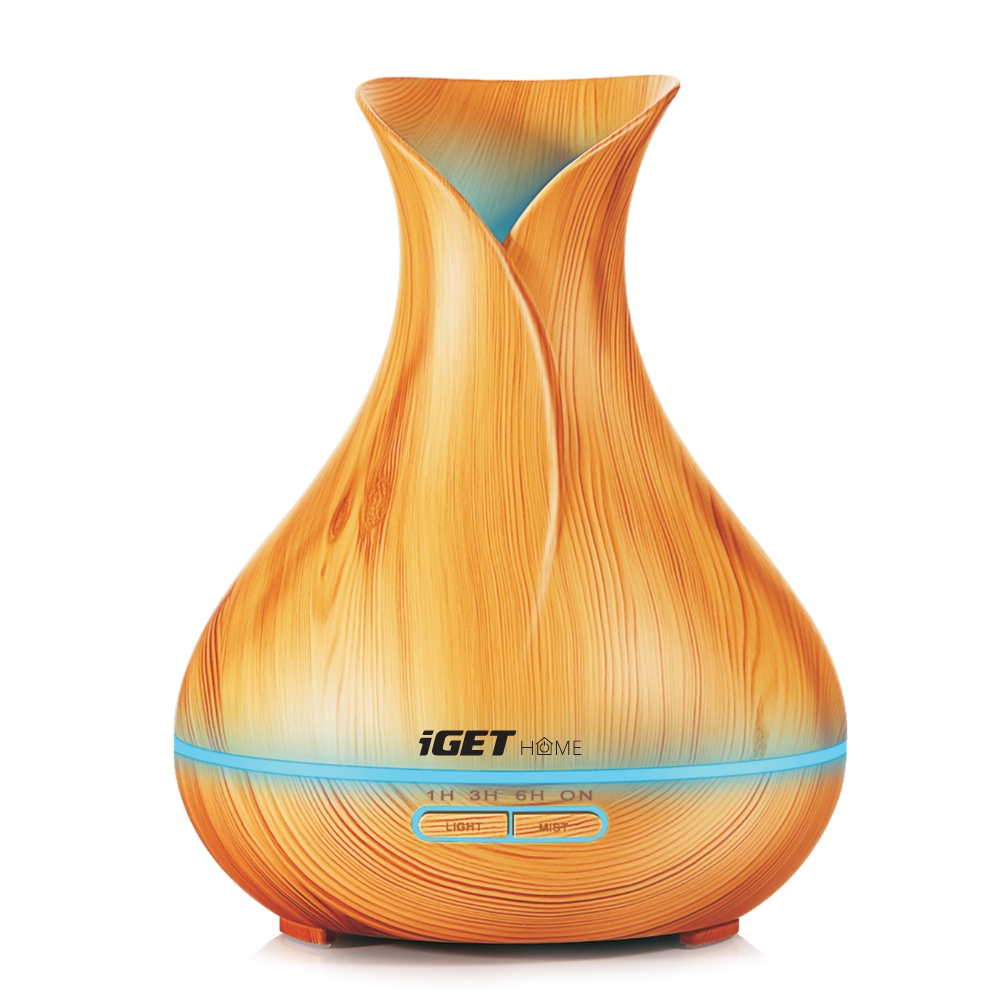 iGET HOME Aroma Diffuser AD500 - chytrý aromadifuzér, barevné LED podsvícení, aplikace, ovladač 