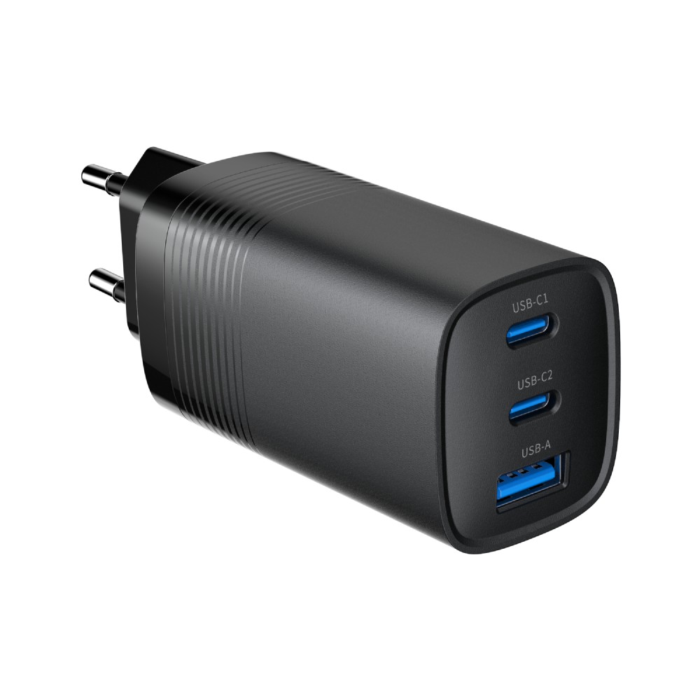 GEMBIRD PD nabíjačka 1xUSB-A 2xUSB-C 67W čierna 