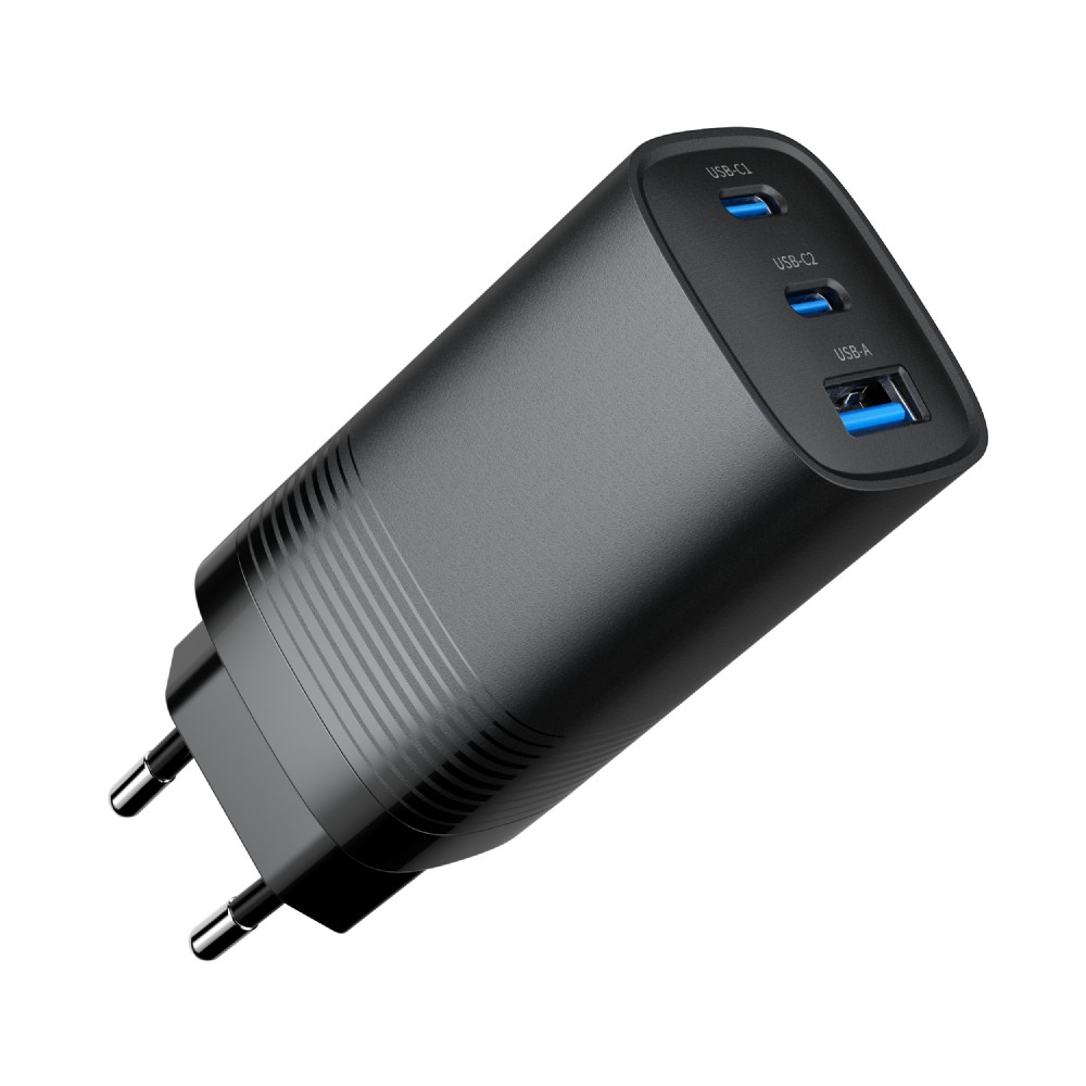 GEMBIRD PD nabíjačka 1xUSB-A 2xUSB-C 67W čierna 