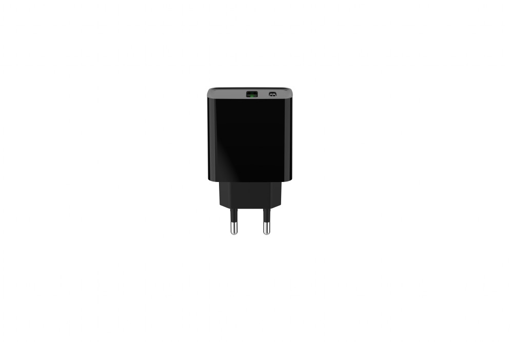 GEMBIRD PD nabíjačka USB-A USB C 20W čierna 
