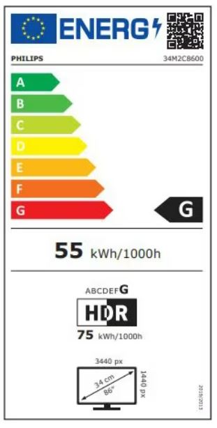 Philips MT OLED LED 34" 34M2C8600/00 - OLED panel, 3440x1440, 2xHDMI, DP, USB-C, USB 3.4, repro, nast vysky 