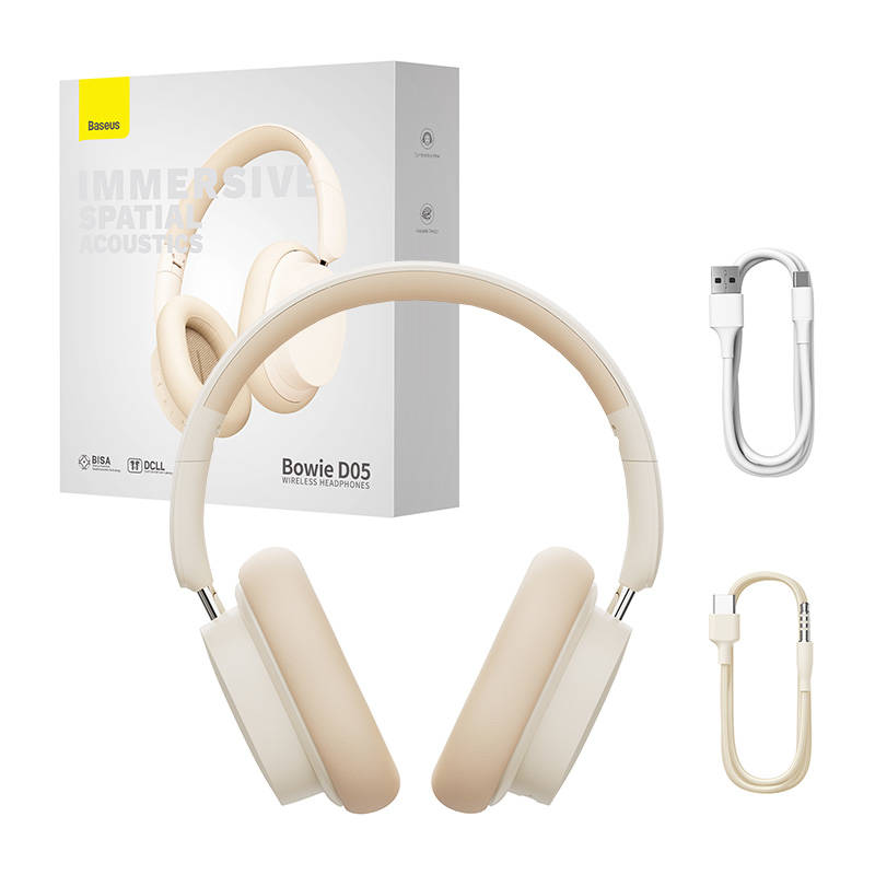 Baseus Bowie D05/ USB-C/ Drôt/ BT/ Bezdrôt/ Biela 