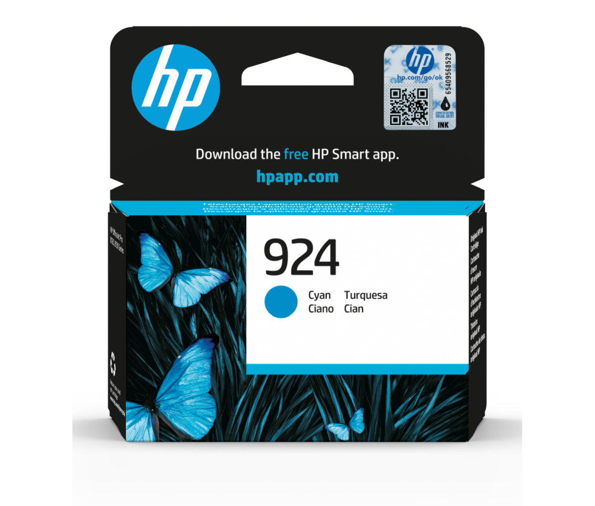 HP 924 ink. náplň azúrová, 4K0U3NE