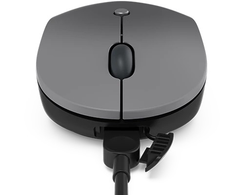 Lenovo Go/ Ergonomická/ Blue Track/ 2 400 DPI/ Bezdrôtová USB/ Čierna-šedá 