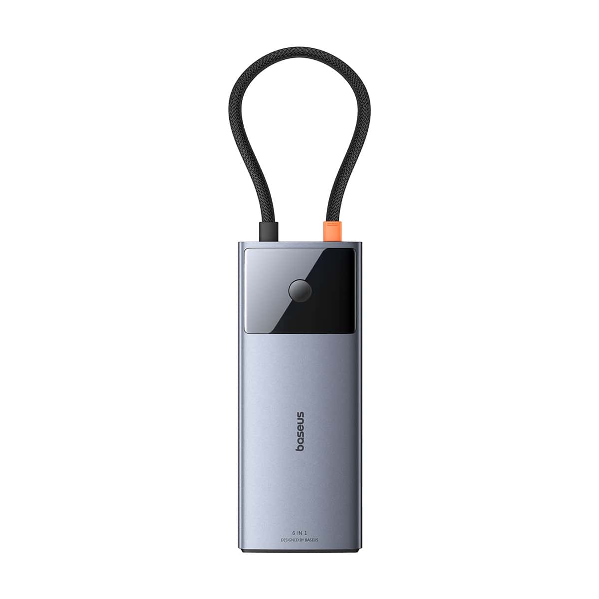Baseus hub Series 2 USB 6v1 (USB-C/ HDMI4K60Hz/ USB-C(10Gbps)/ USB-A(10Gbps)/ RJ45/ USB-C(PD) sivý 