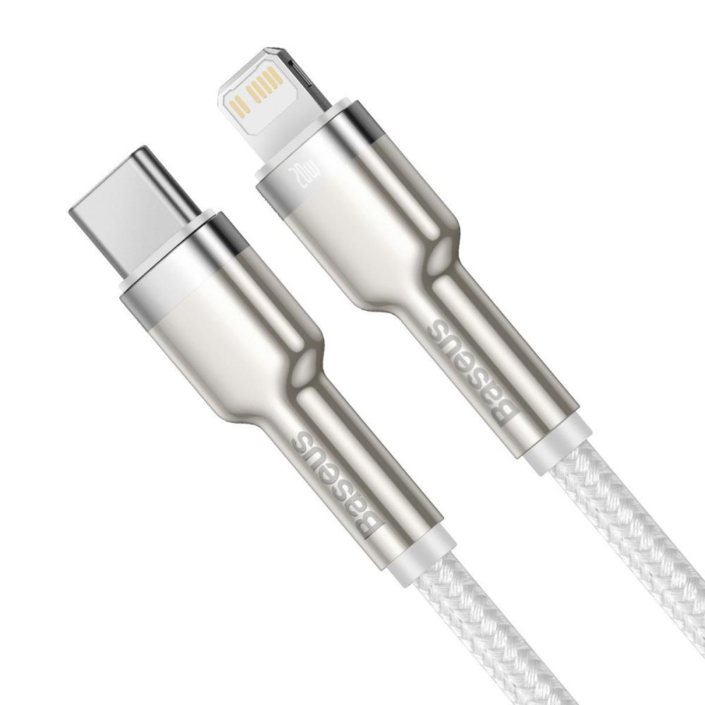 Baseus Dátový kábel Cafule USB-C/ Lightning PD 20W 1m biely