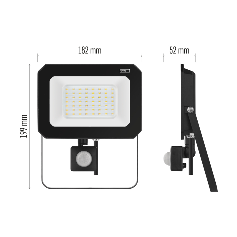 EMOS LED REFLEKTOR SIMPO 50W, 5000Lm, 4000K, PIR 