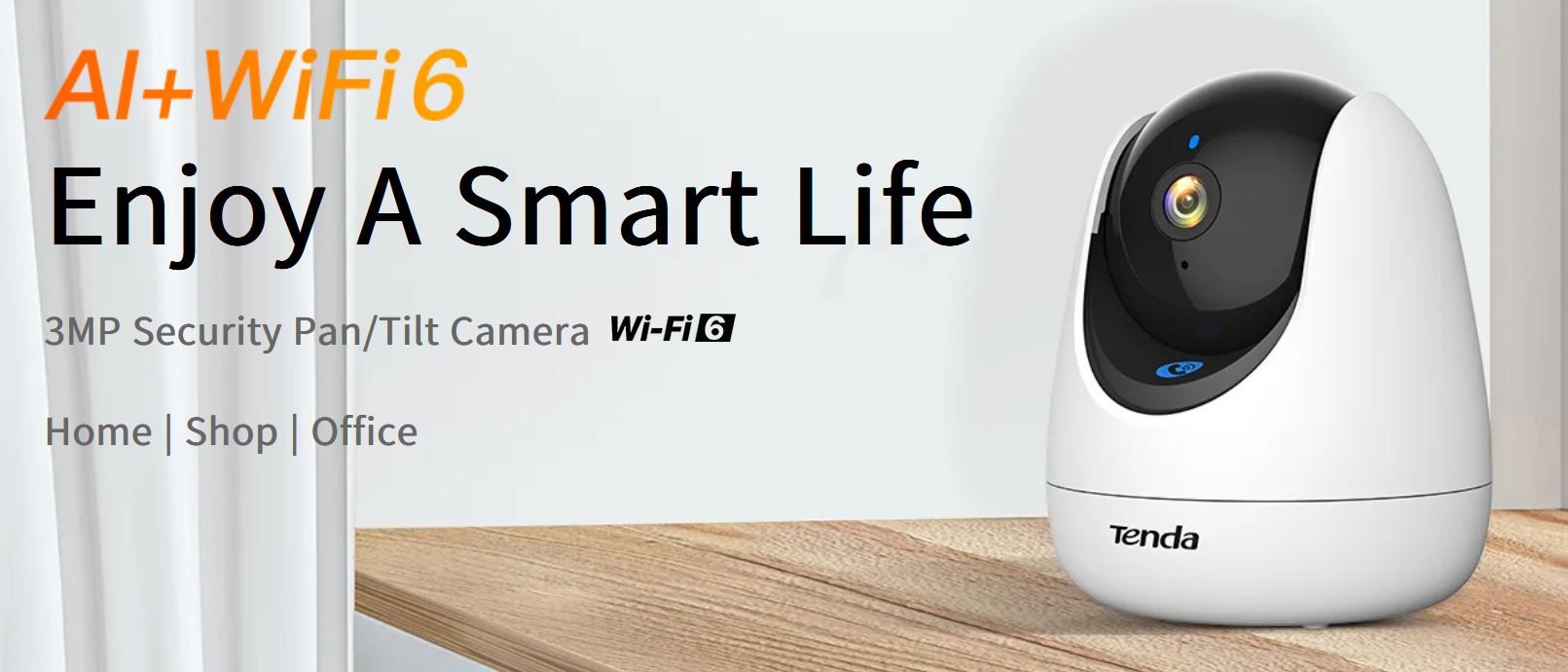 Tenda RP3 Pro AI Security 2K (3MP) Wi-Fi 6 otočná kamera, nočné videnie, audio, WPA3, AX300 