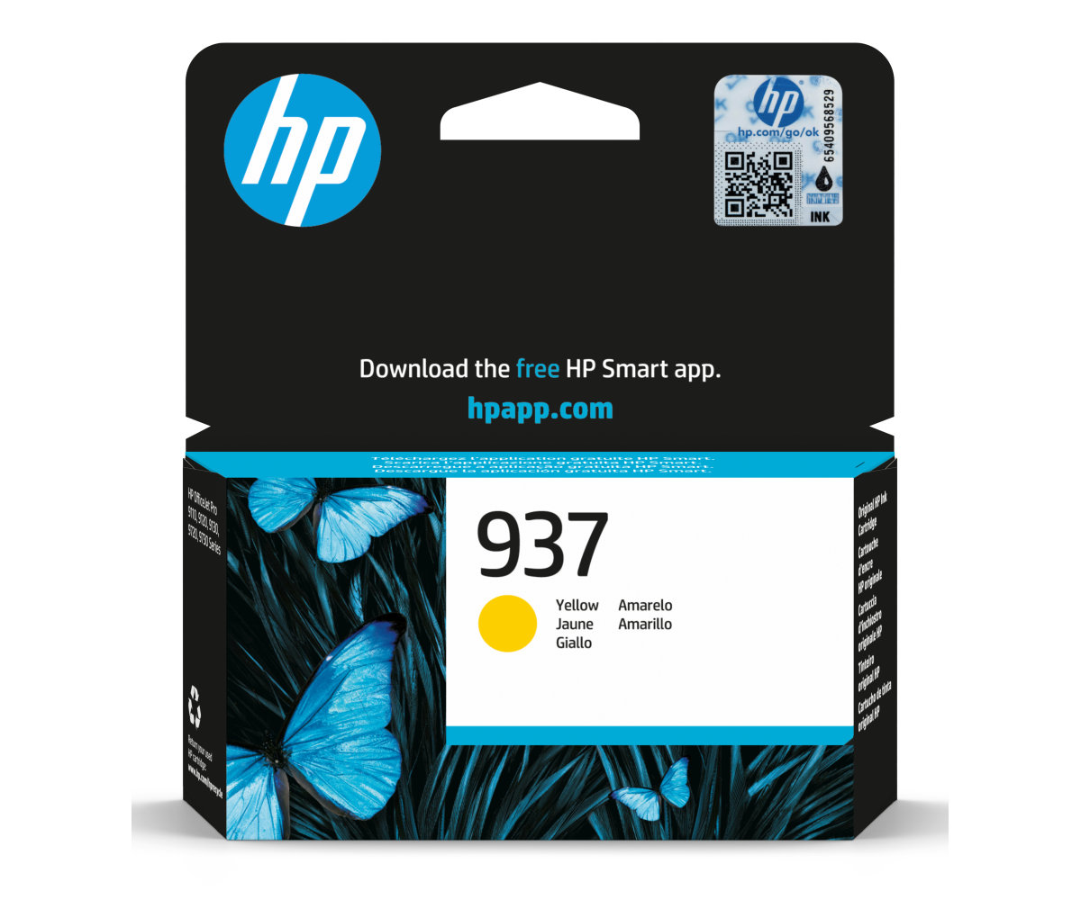 HP 937 ink. náplň žltá, 4S6W4NE