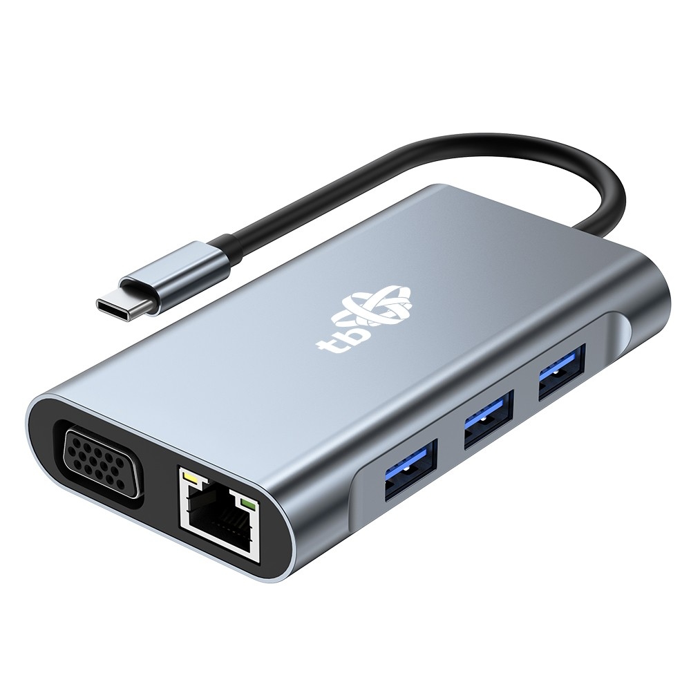 TB Touch USB C 8v1 - HDMI 2x, USB, VGA, RJ45, PD 