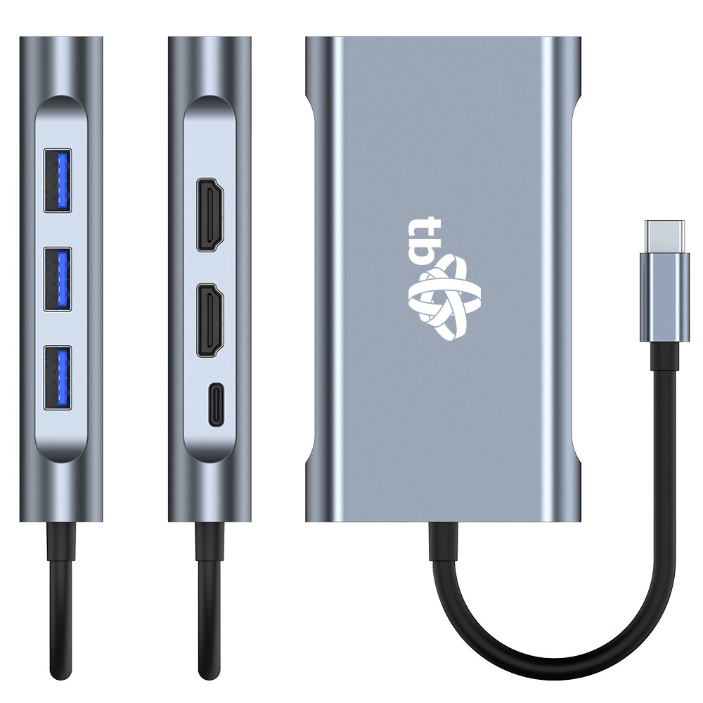 TB Touch USB C 8v1 - HDMI 2x, USB, VGA, RJ45, PD 