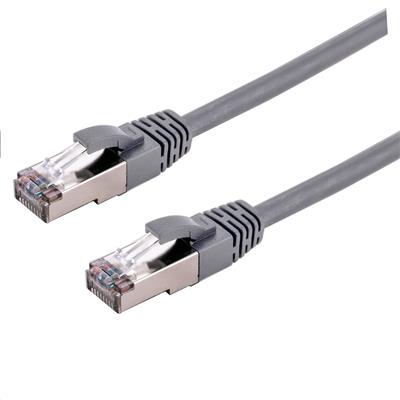 Kábel C-TECH patchcord Cat6a, S/ FTP, sivý, 0, 5m