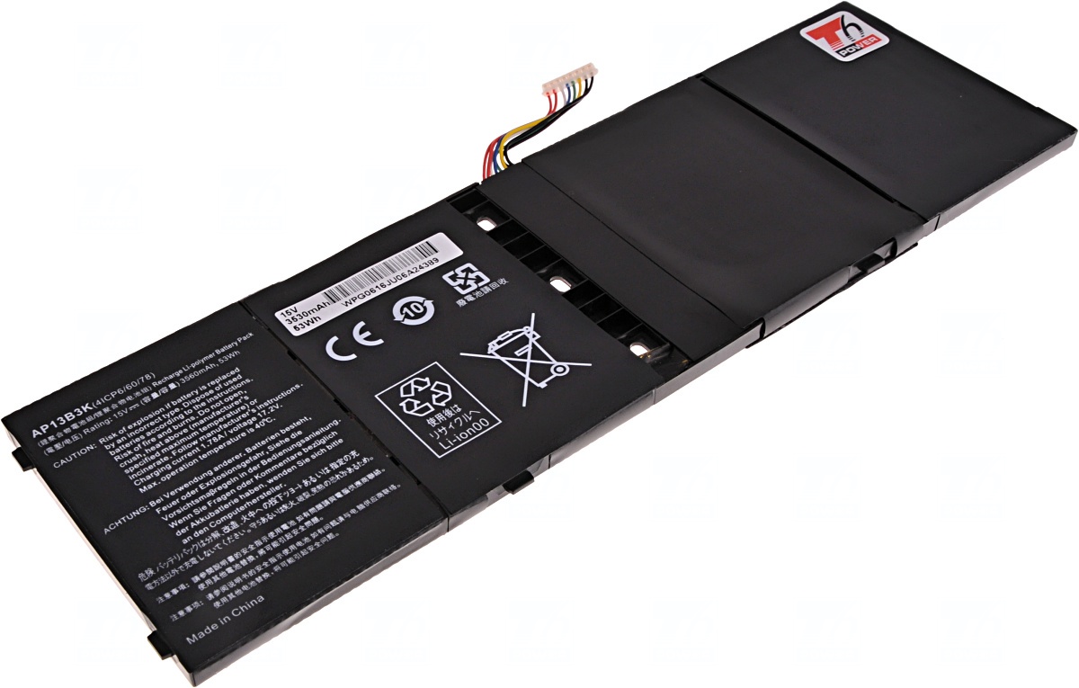 Batéria T6 Power pre Acer Aspire V5-572, V5-472, V7-482, V7-582, 3510mAh, 53Wh, 4cell, Li-poly