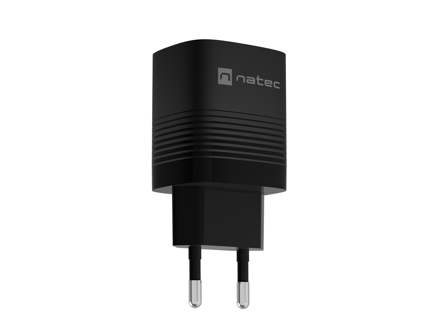 Univerzálna USB nabíjačka Natec RIBERA GaN 30 W, 1X USB-A, 1X USB-C, čierna 