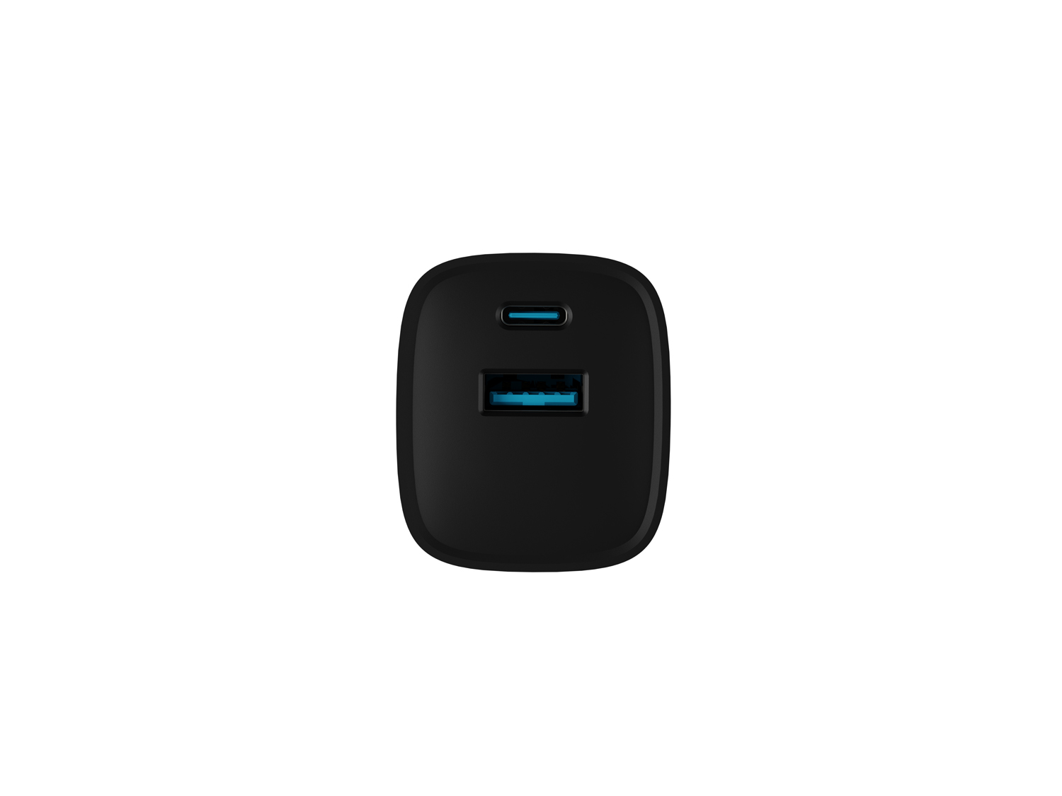 Univerzálna USB nabíjačka Natec RIBERA GaN 30 W, 1X USB-A, 1X USB-C, čierna 