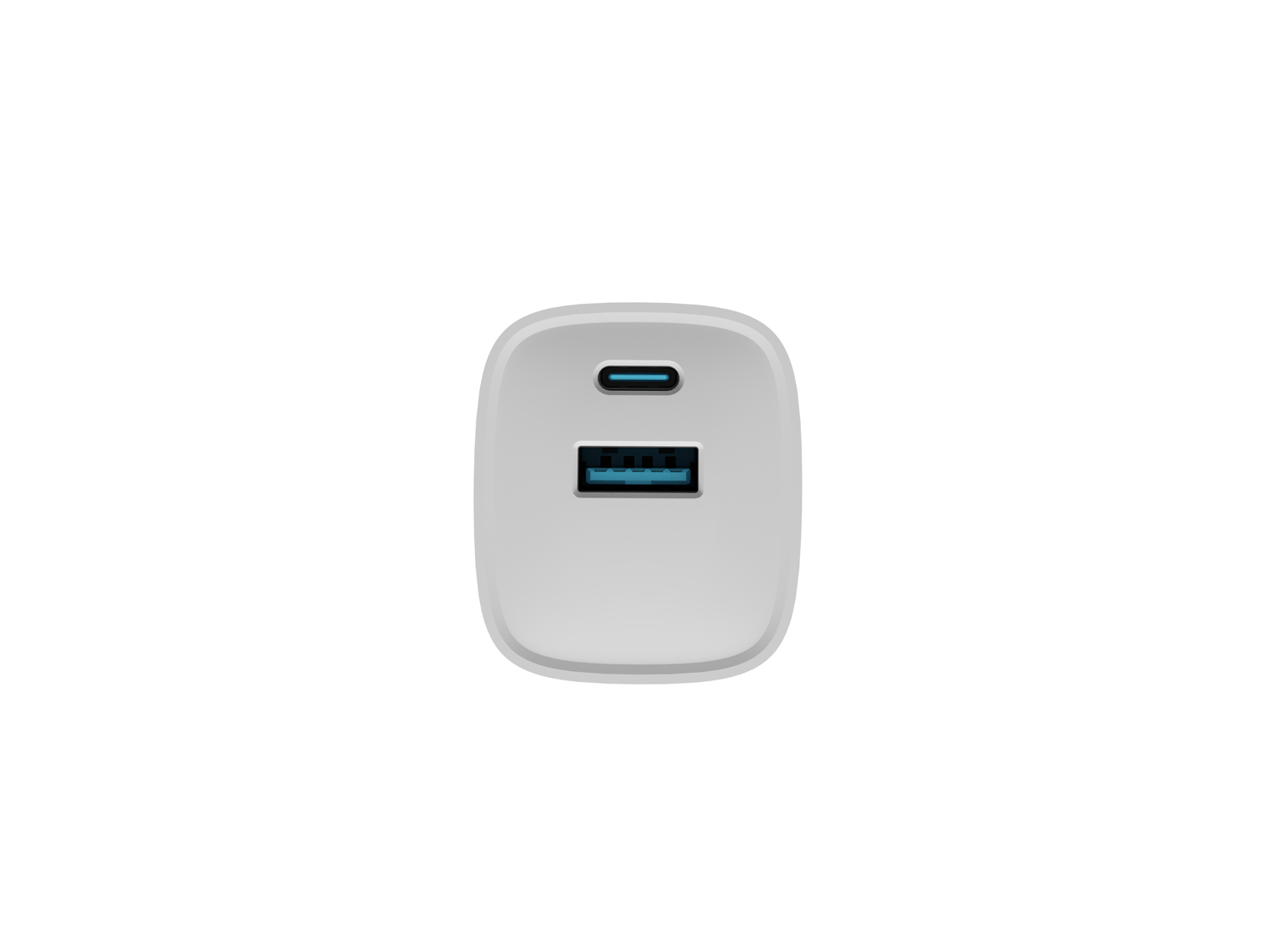 Univerzálna USB nabíjačka Natec RIBERA GaN 30W, 1X USB-A, 1X USB-C, Biela 