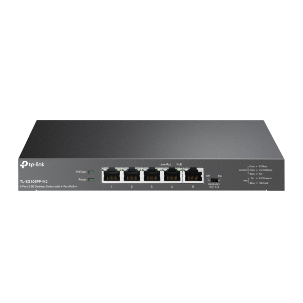 TP-Link TL-SG105PP-M2 5x2, 5 Gb (4xPOE++) Desktop Switch