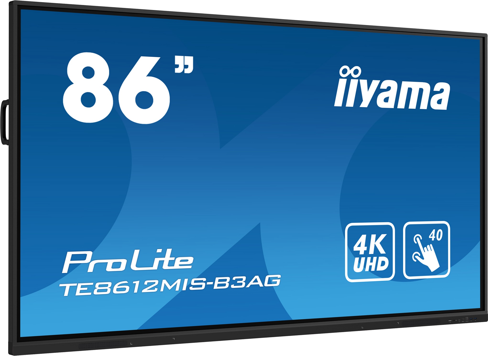 86" iiyama TE8612MIS-B3AG: IPS, 4K, 40P, USB-C 