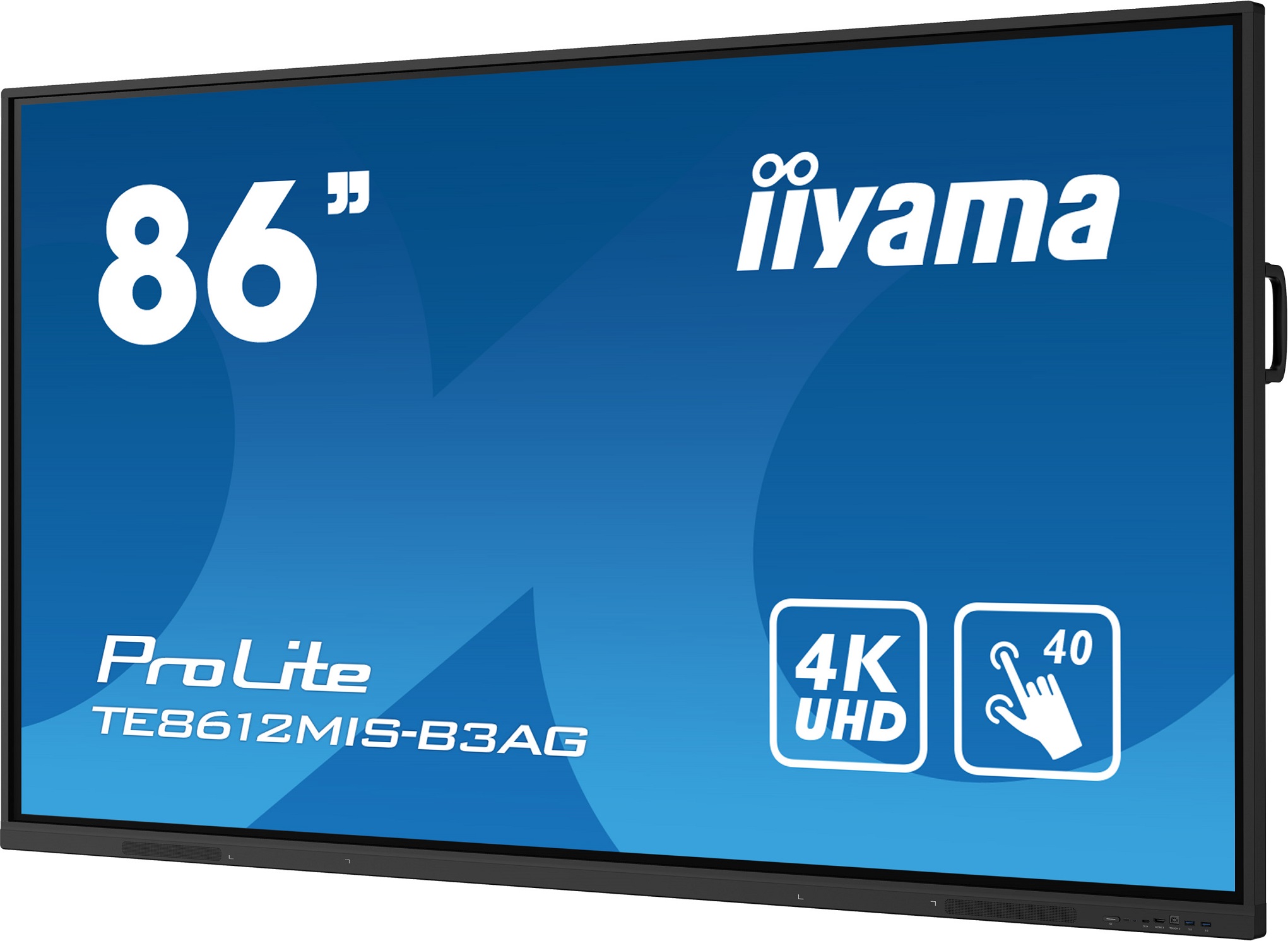 86" iiyama TE8612MIS-B3AG: IPS, 4K, 40P, USB-C 