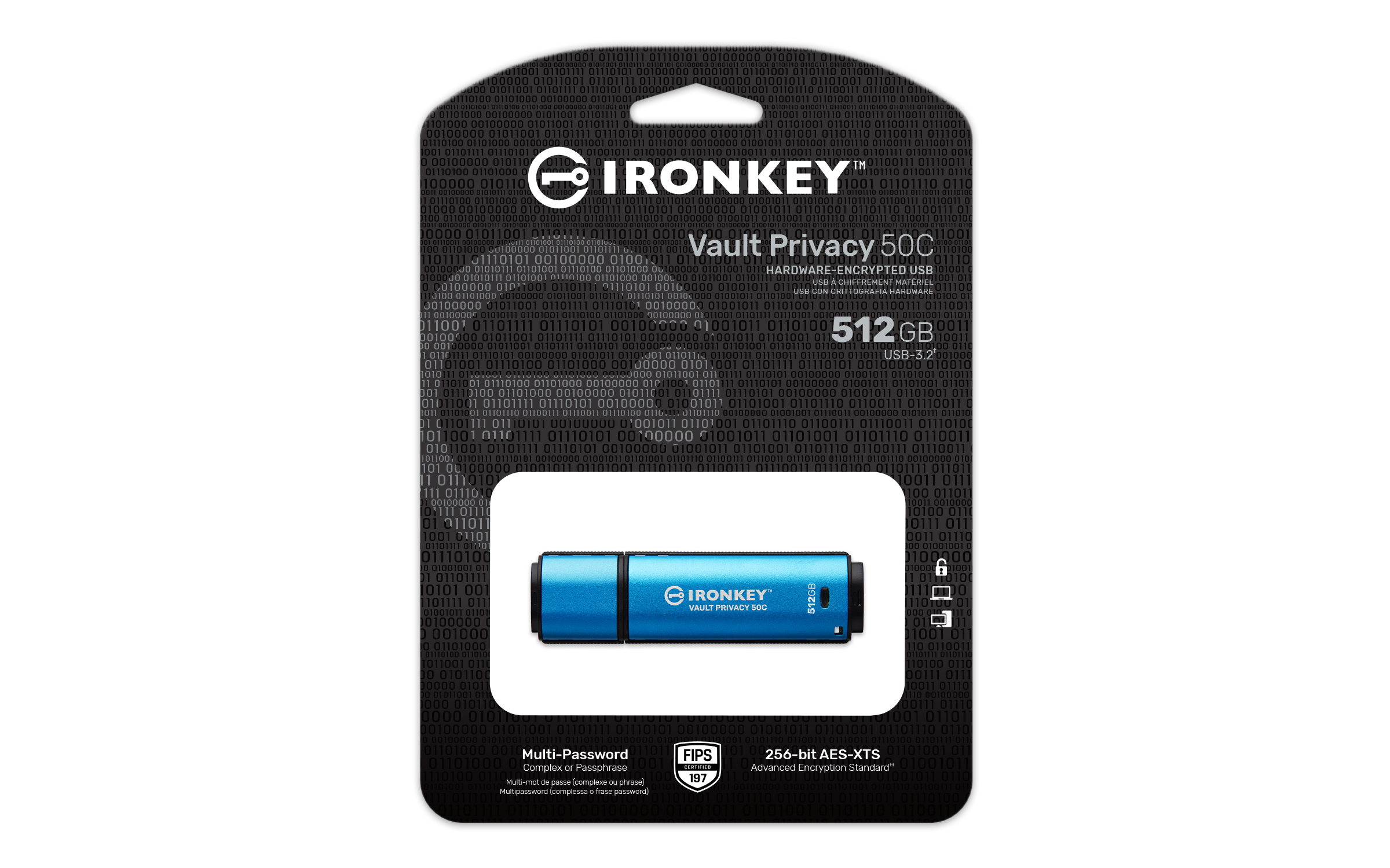 512GB USB Ironkey Vault Privacy 50C AES-256 