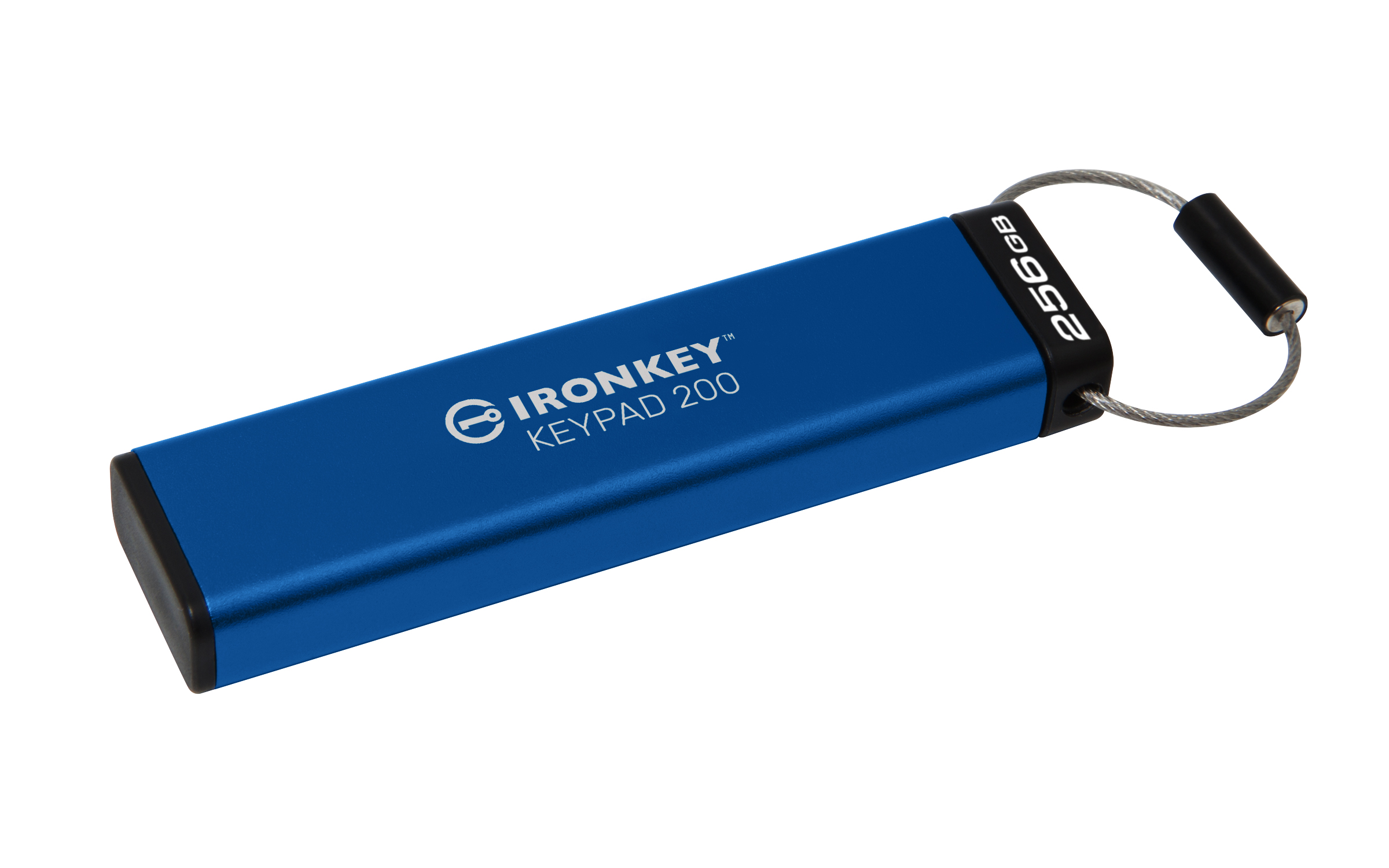 Kingston IronKey Keypad 200/ 256GB/ USB 3.2/ USB-A/ Modrá 