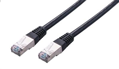Kábel C-TECH patchcord Cat5e, FTP, čierny, 1m