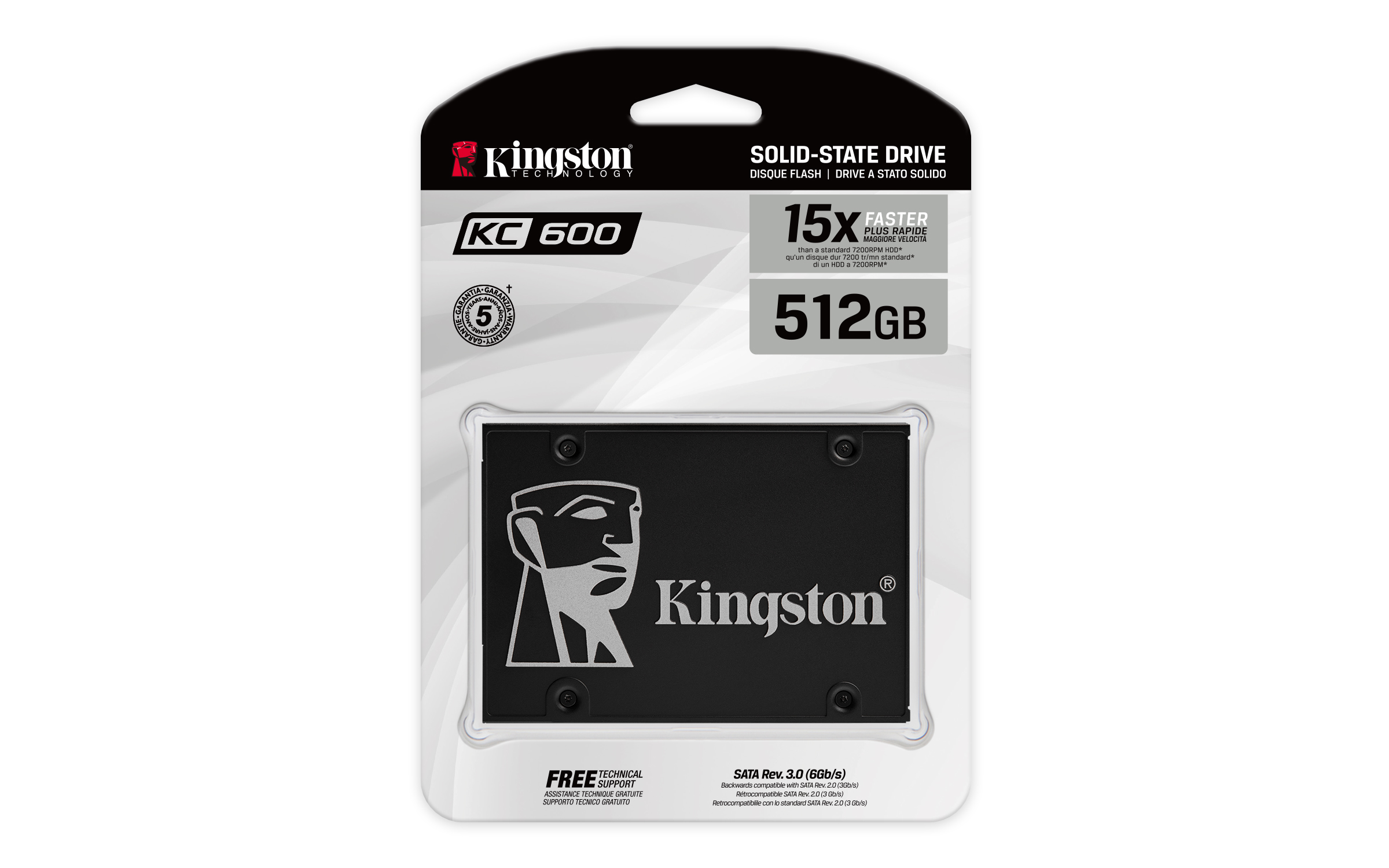 Kingston KC600/ 512GB/ SSD/ 2.5"/ SATA/ 5R 
