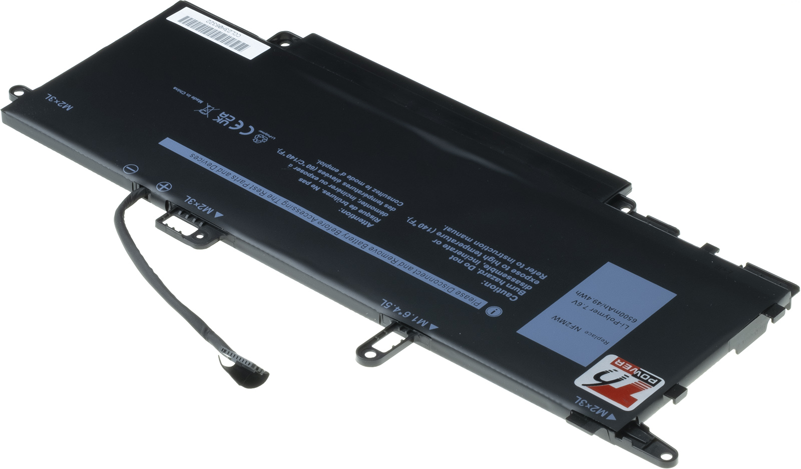 Batéria T6 Power Dell Latitude 7400 2in1, 9410 2in1, 6500mAh, 49Wh, 4cell, Li-pol 