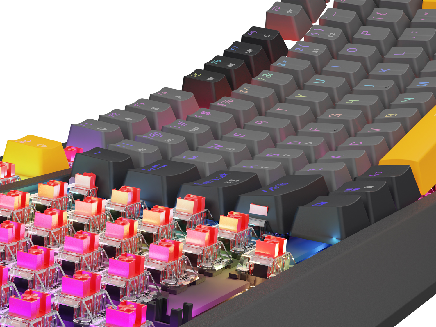 Genesis herní klávesnice THOR 230/ TKL/ RGB/ Outemu Red/ Drátová USB/ US layout/ Anchor Negative Šedá 