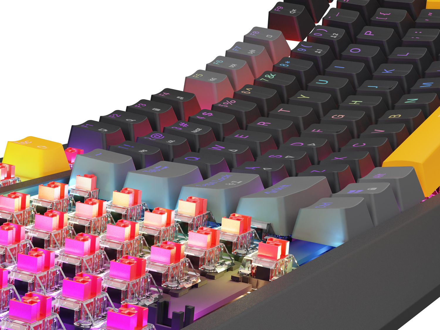 Genesis herná klávesnica THOR 230/ TKL/ RGB/ Outemu Red/ Drôtová USB/ US layout/ Anchor Positive Šedá 