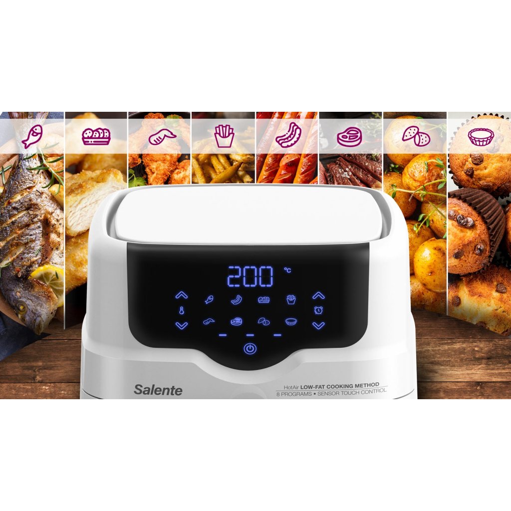Salente HotAir, teplovzdušná fritéza 2v1, 4, 3 l, biela 