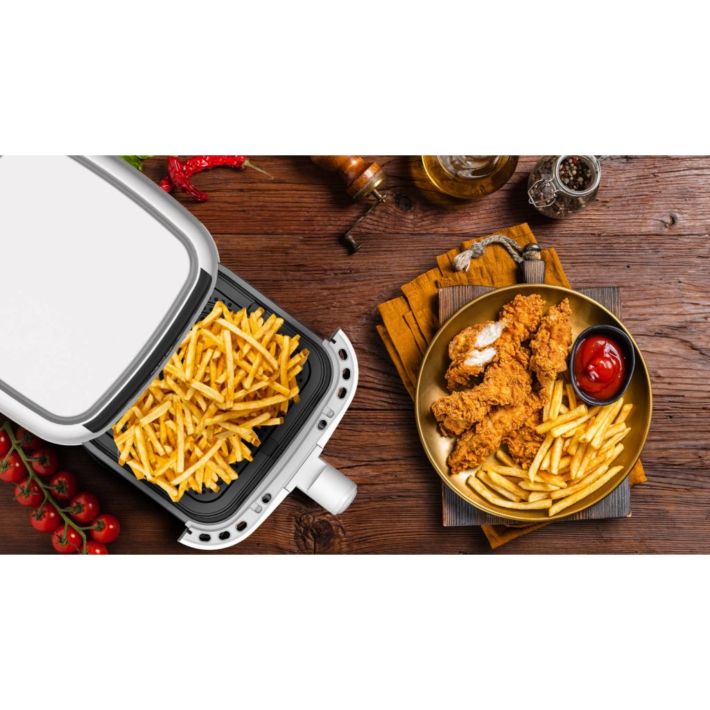 Salente HotAir, teplovzdušná fritéza 2v1, 4, 3 l, biela 