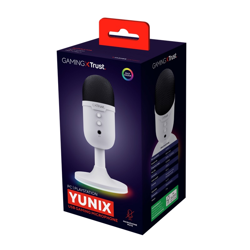 TRUST GXT234W YUNIX USB MICROPHONE WHITE 